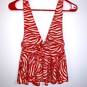 Deep V Neck Babydoll Top